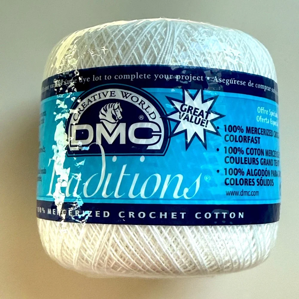 DMC Traditions Mercerized Cotton Thread‎ Crochet Craft White Art 145